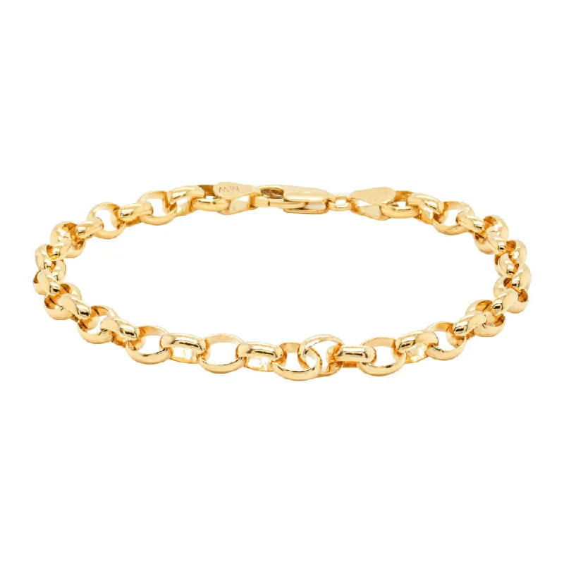 9ct Yellow Gold Oval Belcher Bracelet