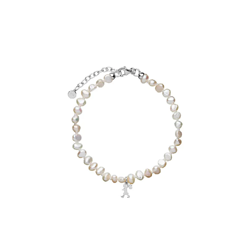 Karen Walker Mini Girl With Pearls Bracelet - Sterling Silver