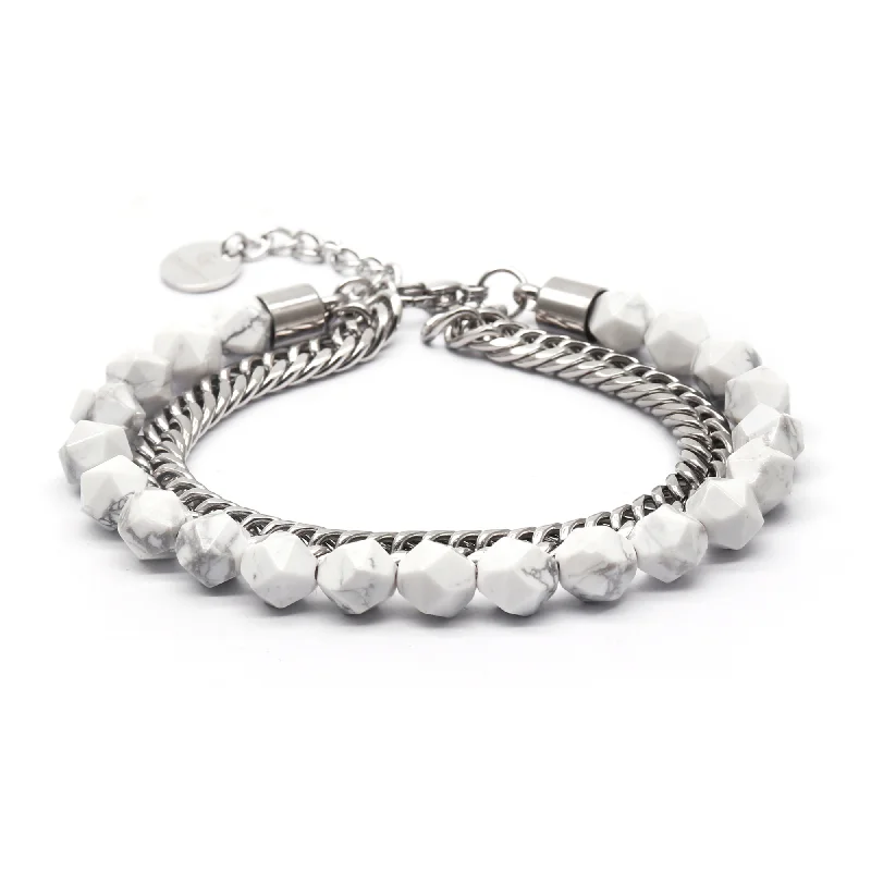 Men's HOWLITE Faceted Bracelet