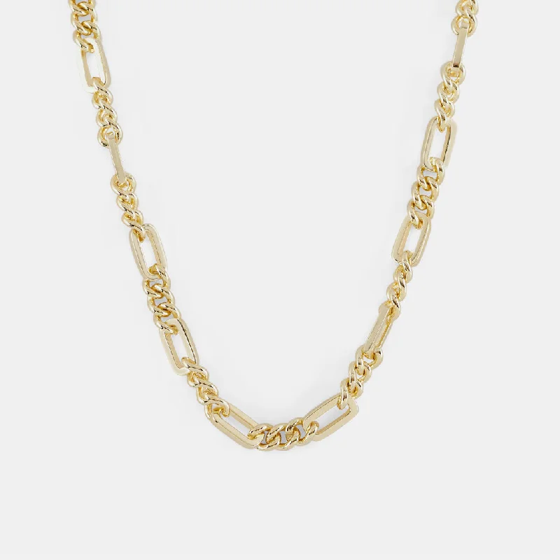 Gold Track Chain Necklace