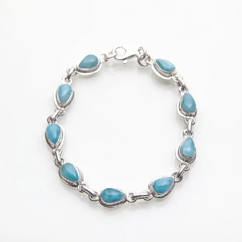 Teardrop Larimar Bracelet Godiva