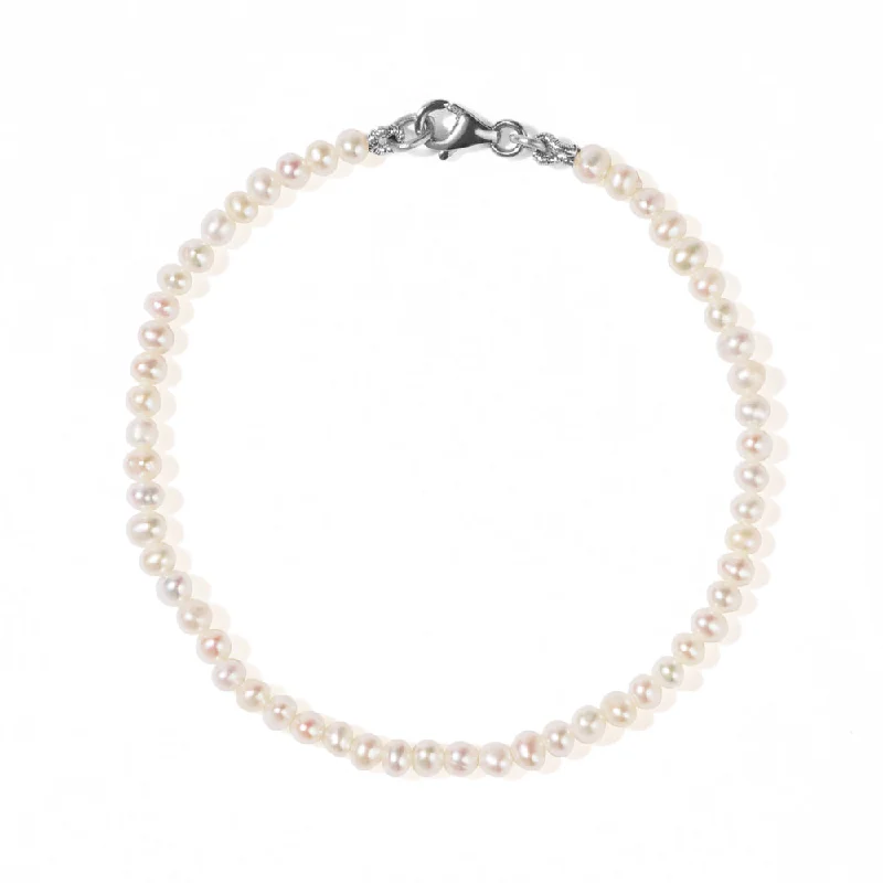 Meadowlark Micro Pearl Bracelet - Sterling Silver