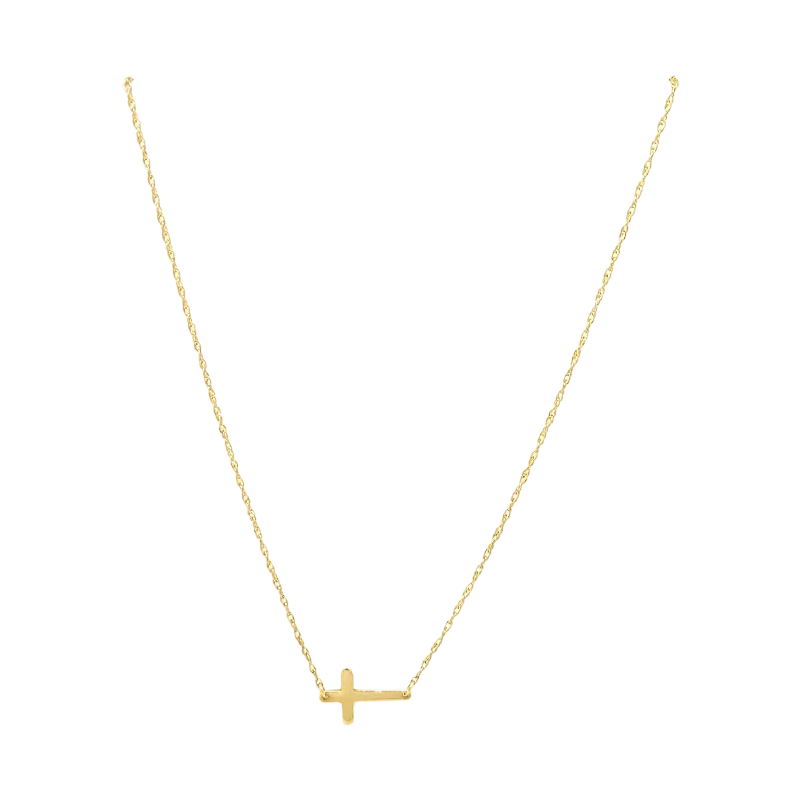 SIDEWAYS CROSS NECKLACE