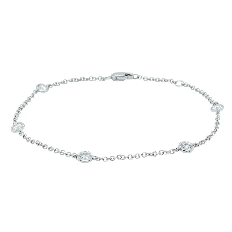 18ct White Gold Diamond Chakra Bracelet