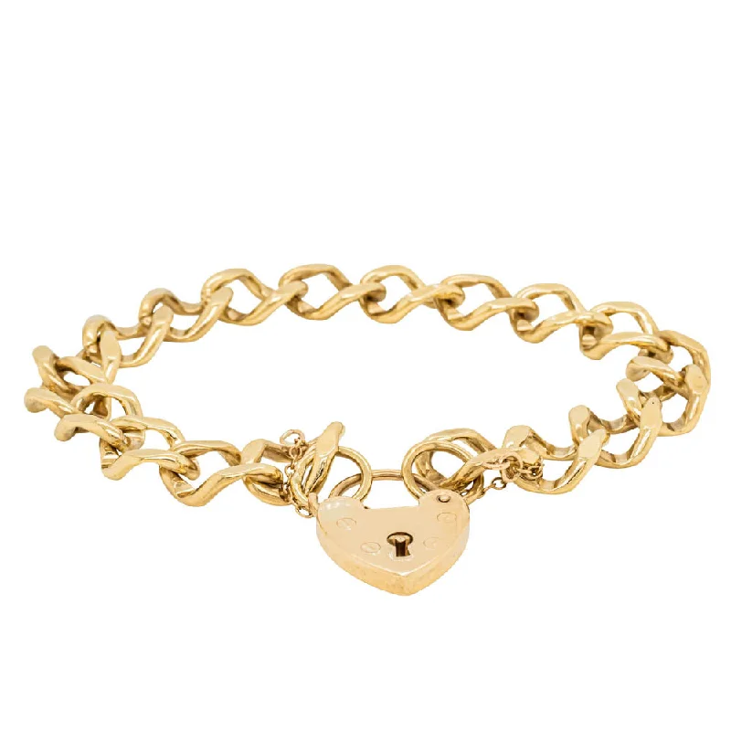 Deja Vu 9ct Yellow Gold Curb Bracelet