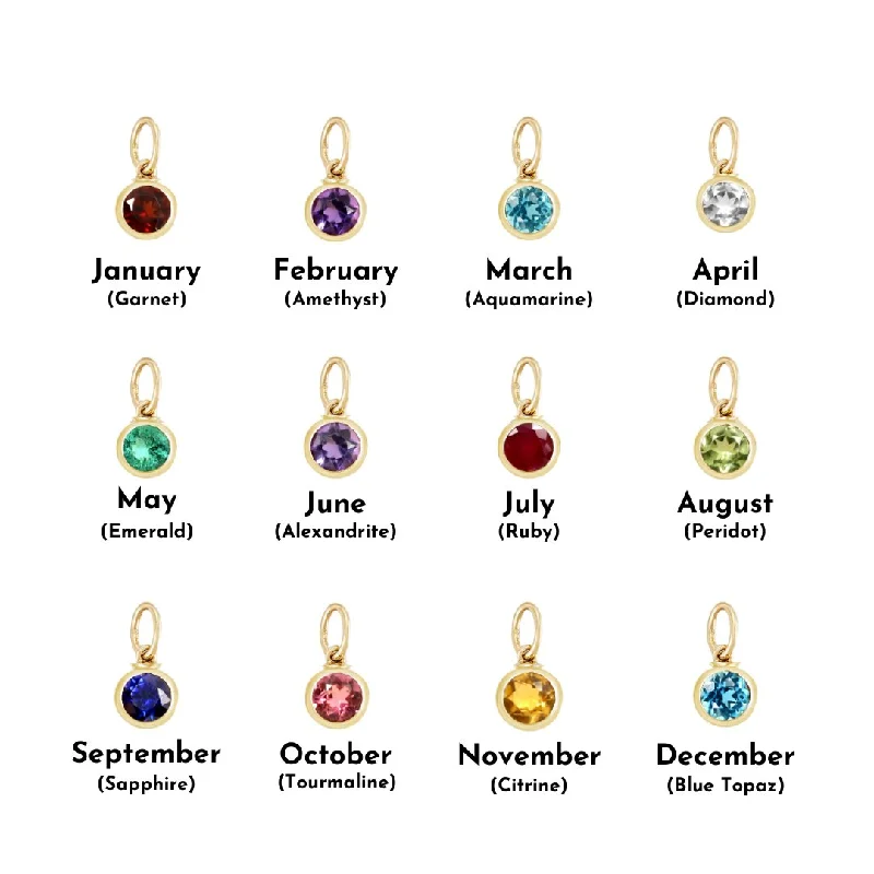 14k Gold Birthstone Add-on-Charm