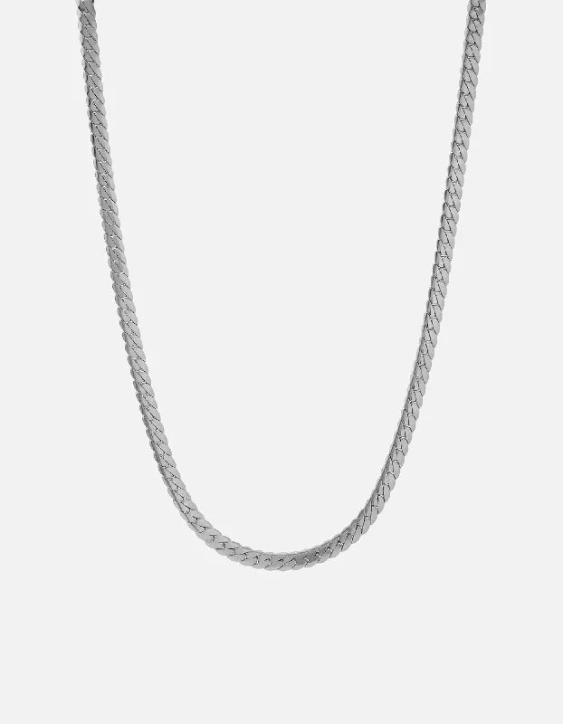 Metta Chain Necklace, Sterling Silver