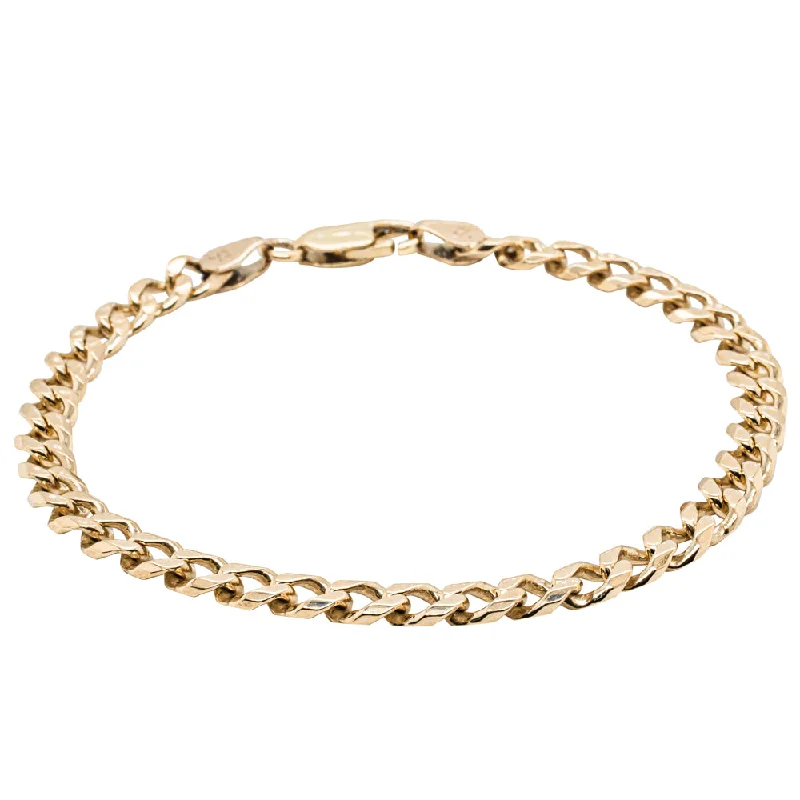 Deja Vu 9ct Yellow Gold Curb Bracelet