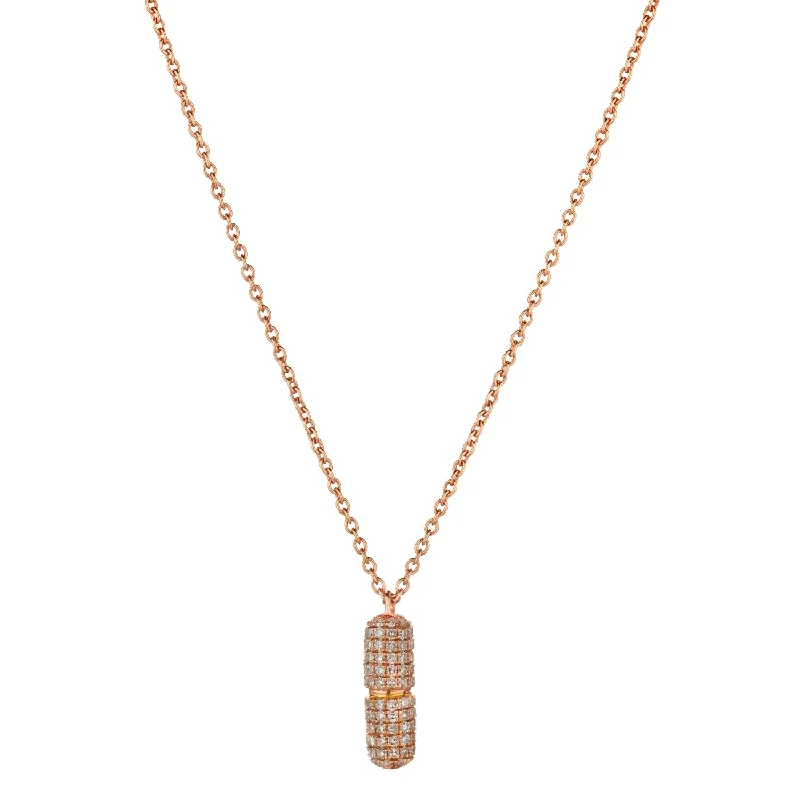 PAVÉ DIAMOND PILL NECKLACE