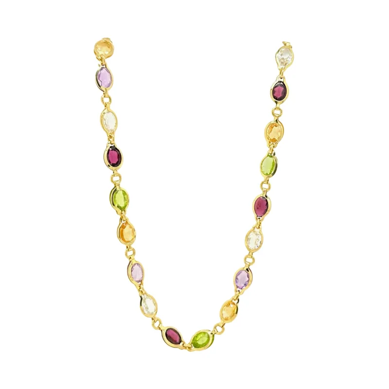 MULTI NATURAL GEMSTONE NECKLACE