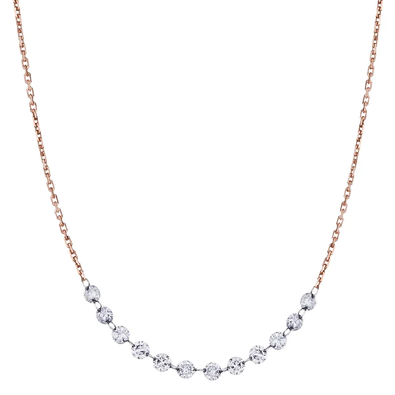 INVISIBLY SET DIAMOND NECKLACE