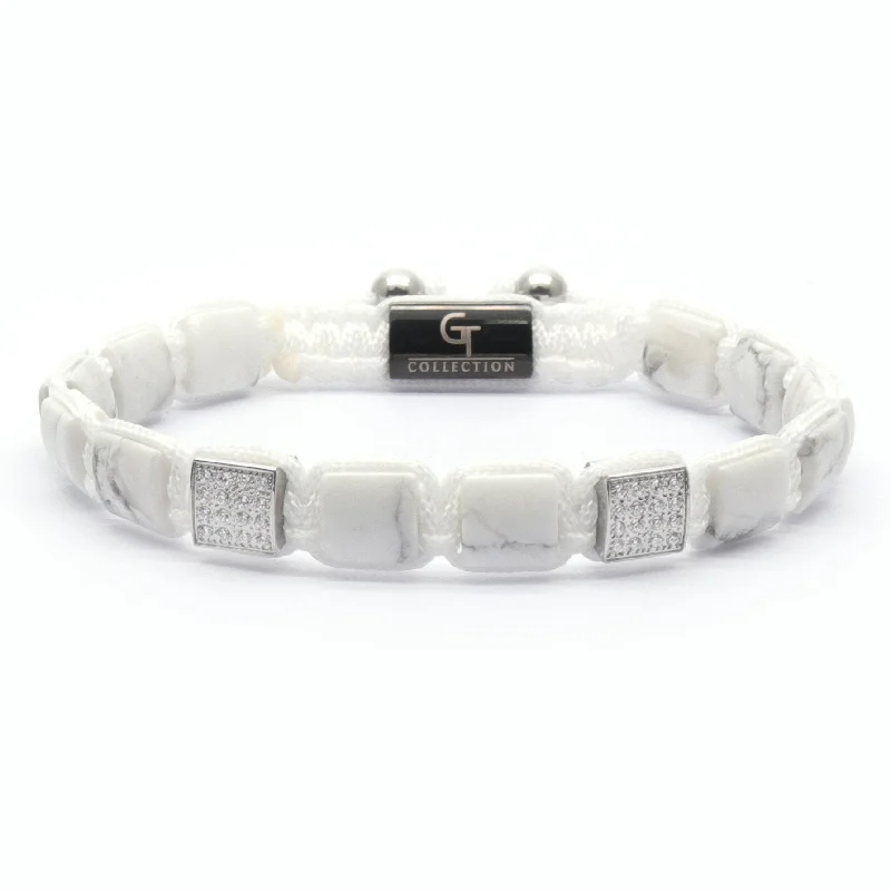 Men's HOWLITE Flat bead Bracelet