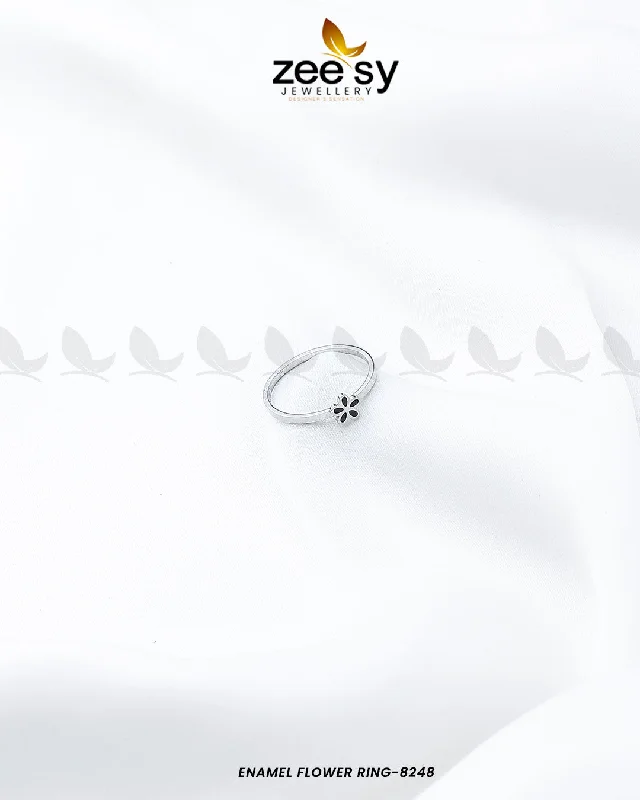 Enamel flower Ring-8248