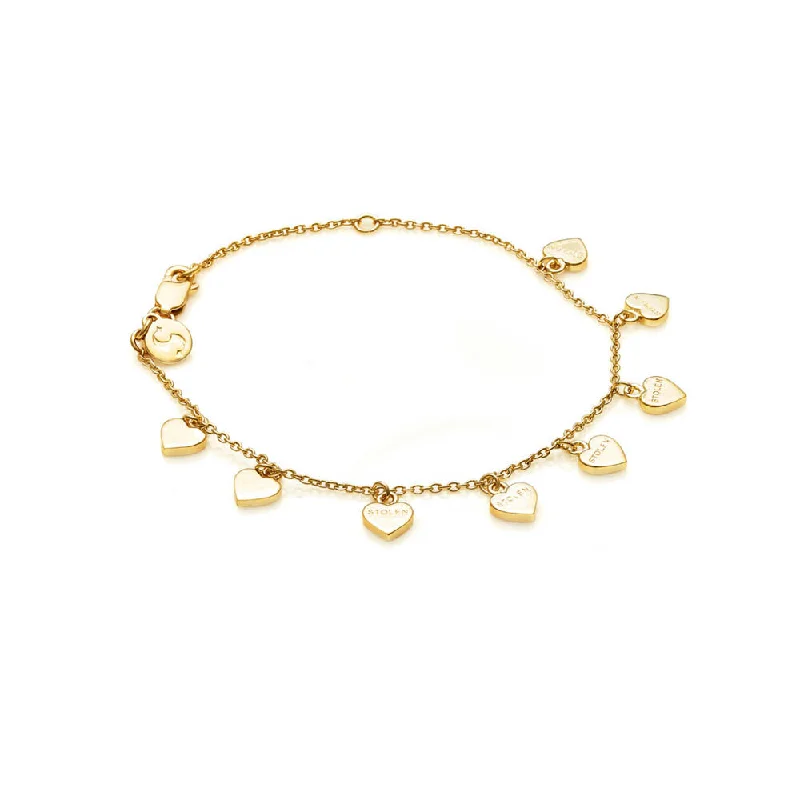 Stolen Girlfriends Club Stolen Heart Bracelet - Gold Plated