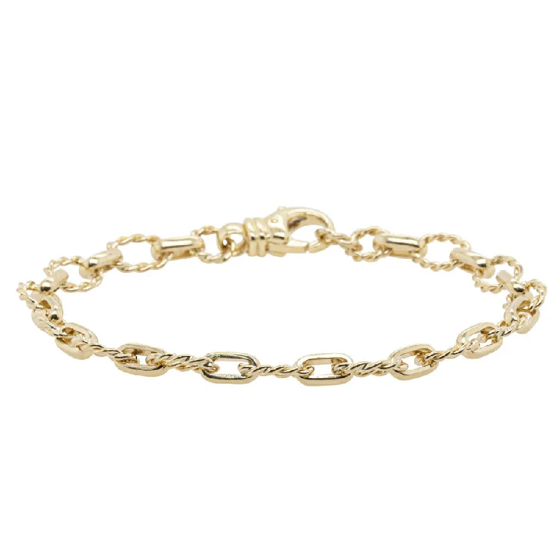 9ct Yellow Gold Twisted Belcher Bracelet