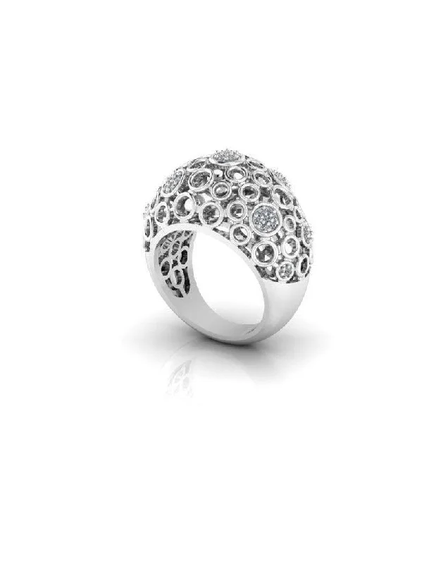 Sterling Stone Studded Silver Ring