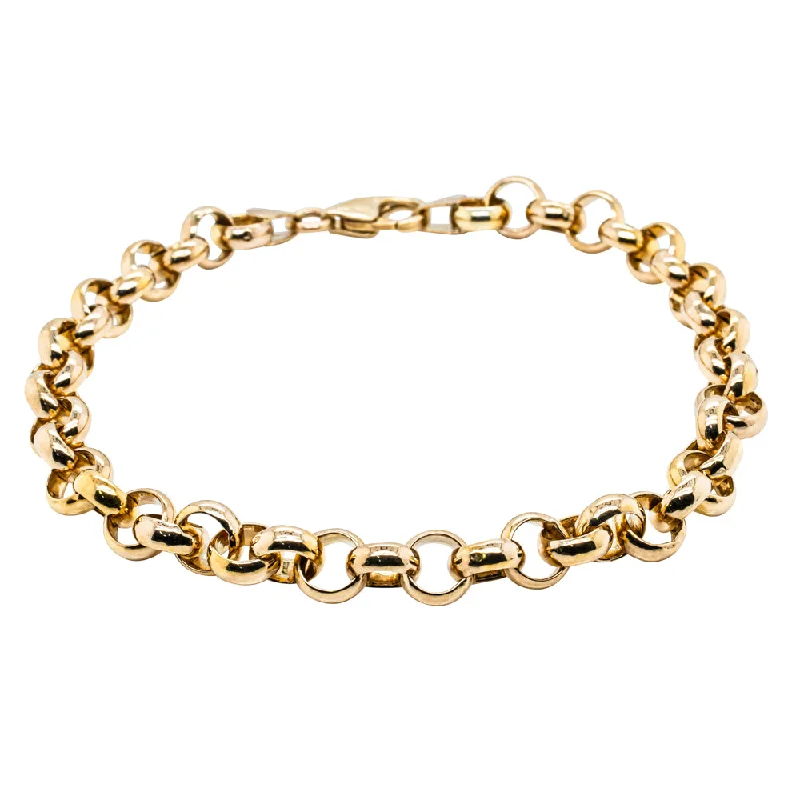 Deja Vu 9ct Yellow Gold Belcher Bracelet