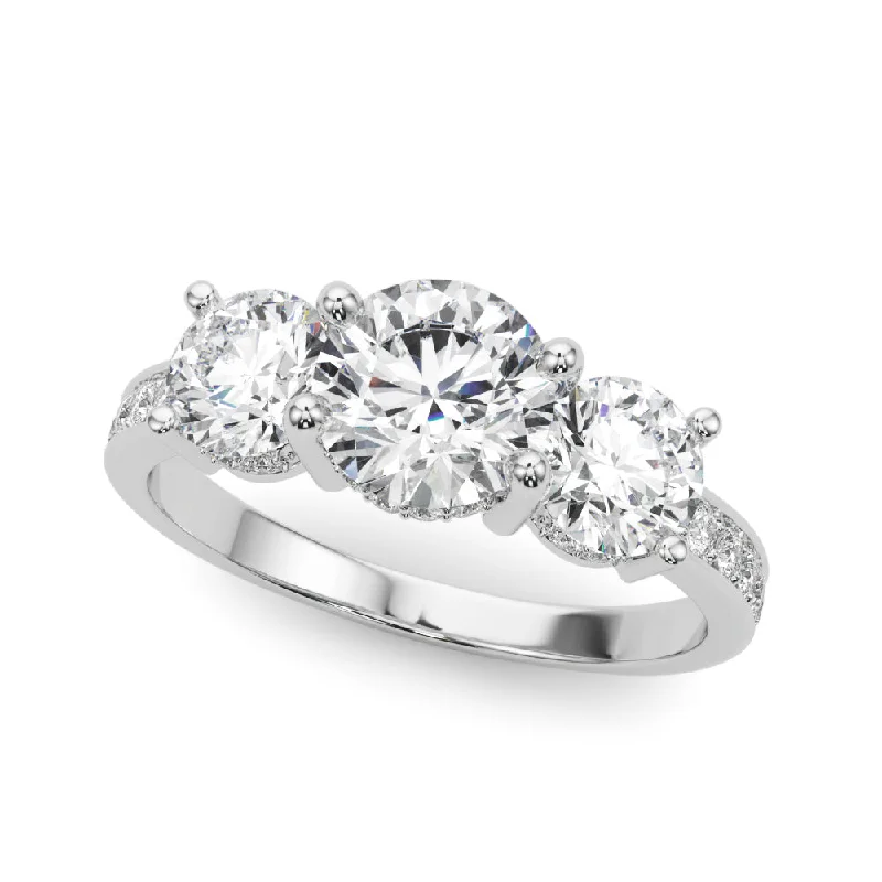 14K Hidden Halo Plus Engagement Ring