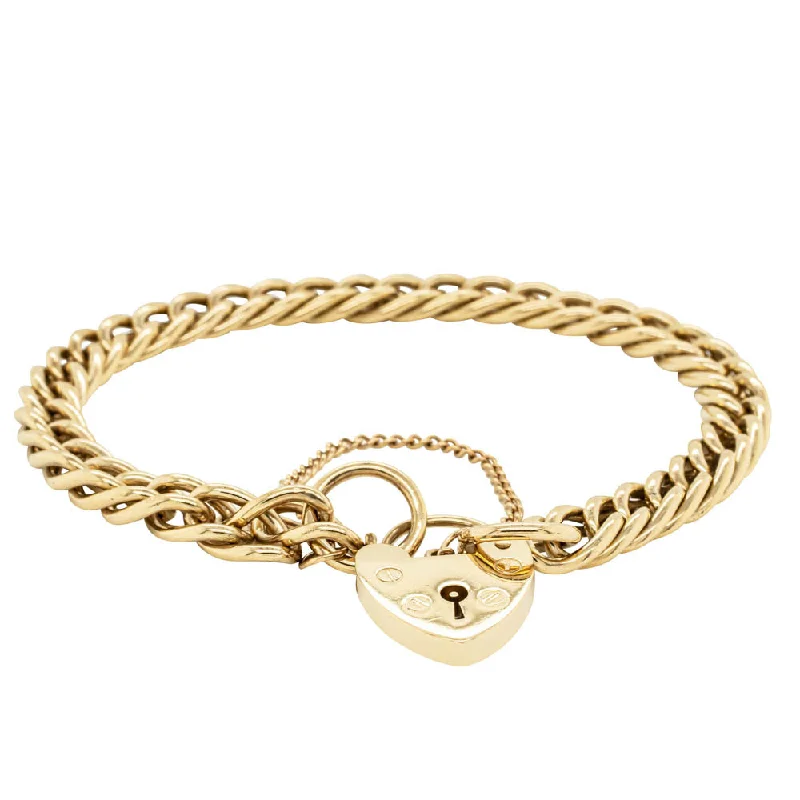 Deja Vu 9ct Yellow Gold Double Curb Link Bracelet