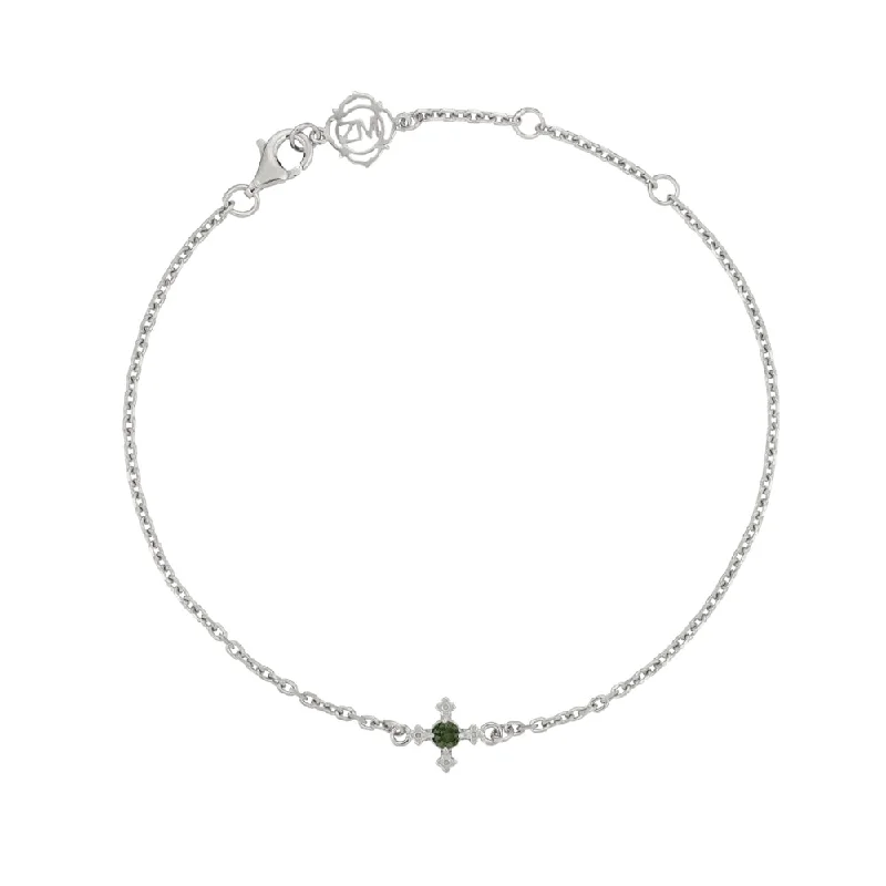 Zoe & Morgan Izil Bracelet - Sterling Silver & Chrome Diopside