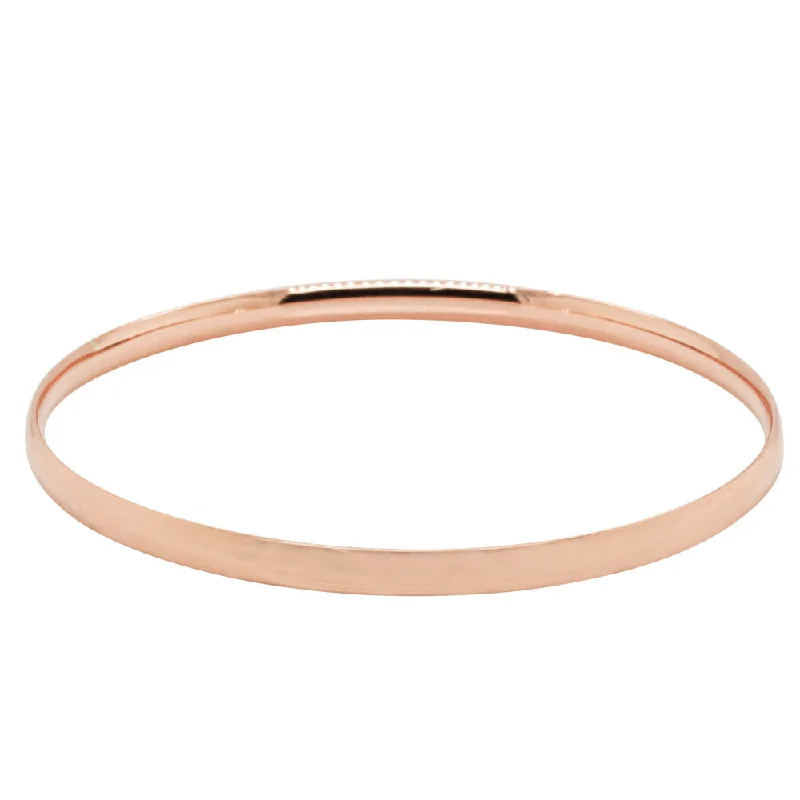 9ct Rose Gold 4mm Bangle