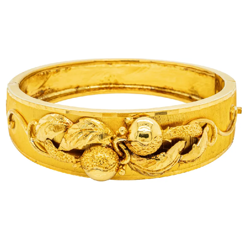 Deja Vu 23ct Yellow Gold Fruit Ornament Bangle