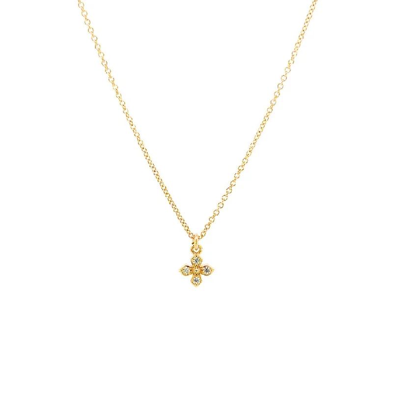 Tiny Cross Pendant Necklace