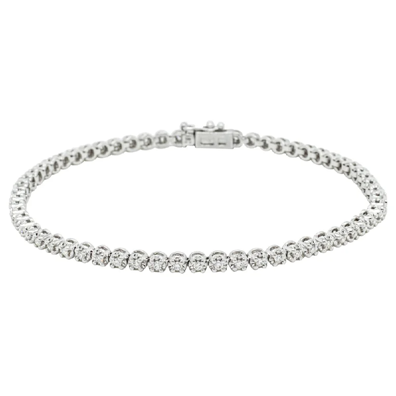 14ct White Gold .63ct Diamond Ava Tennis Bracelet