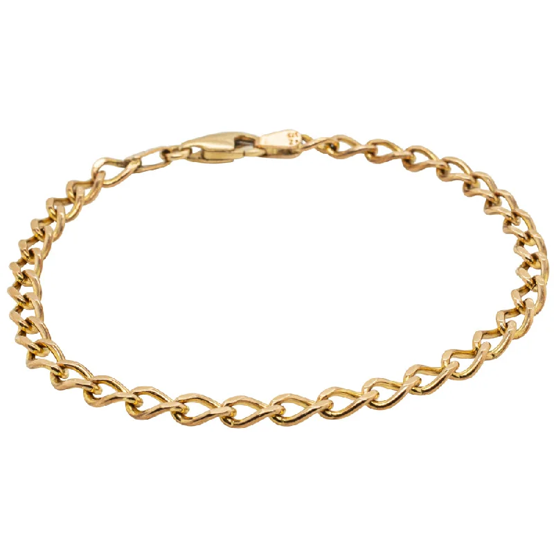 Deja Vu 9ct Yellow Gold Curb Bracelet