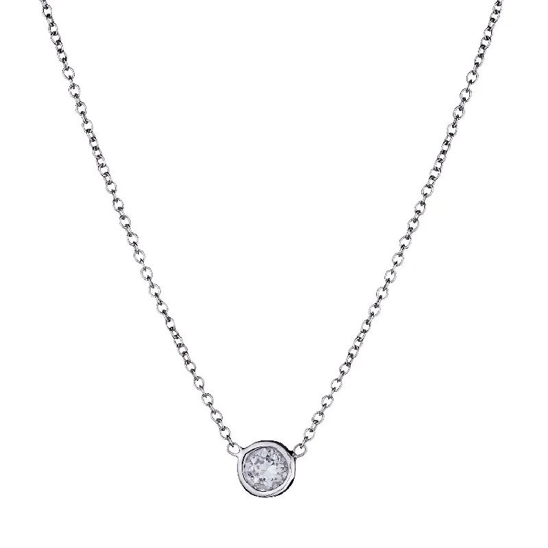 BEZEL SET DIAMOND NECKLACE