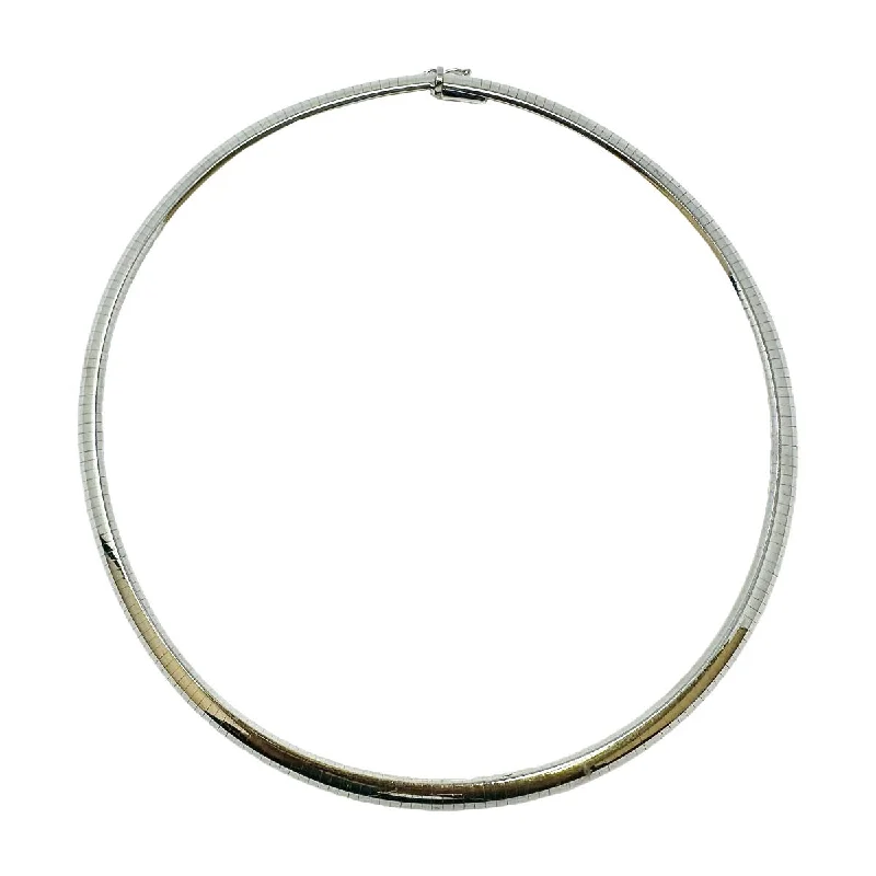 18K White Gold Omega 16" Necklace