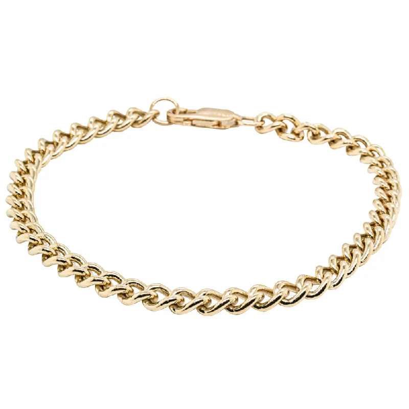 Deja Vu 9ct Yellow Gold Curb Bracelet