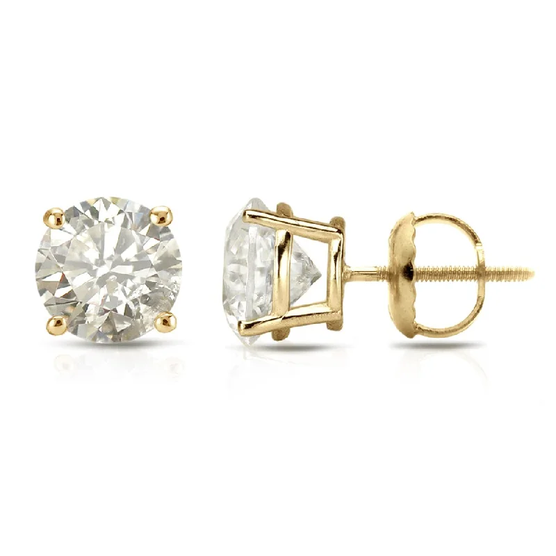 Auriya 18k Gold 2ct TW Clarity-enhanced Diamond Stud Earrings