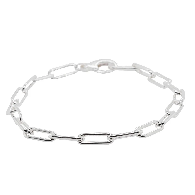 Sterling Silver Staple Link Bracelet