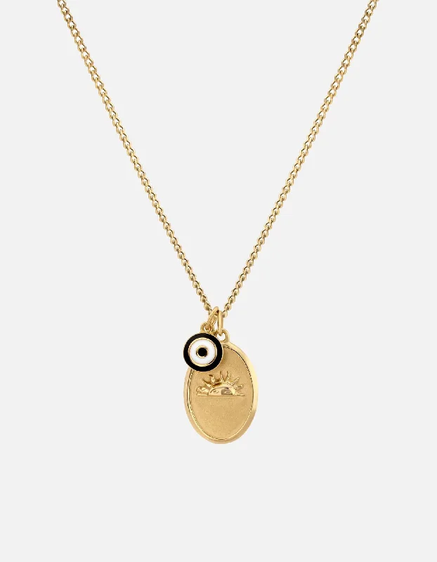 Dawn Necklace, Gold Vermeil/Black