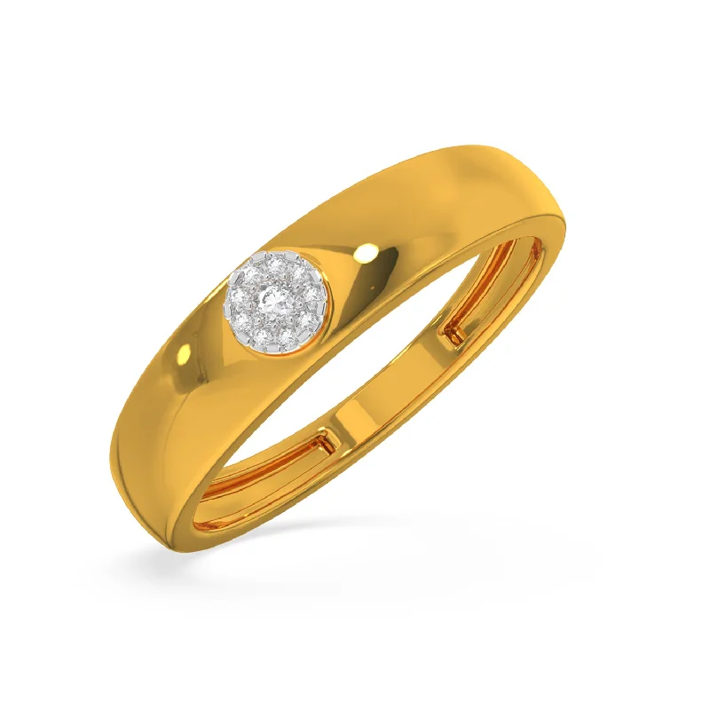 Round Classic Band Ring For Him