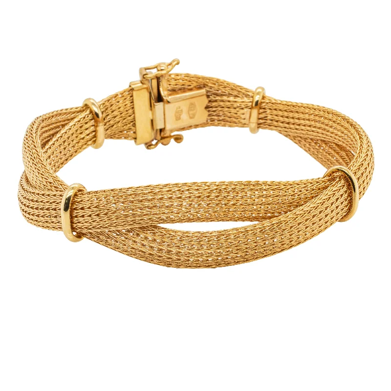 Deja Vu 18ct Yellow Gold Mesh Bracelet