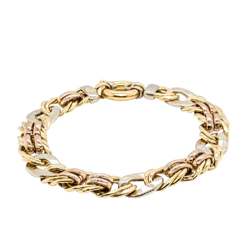 Deja Vu 18ct Tri Tone Gold Bracelet