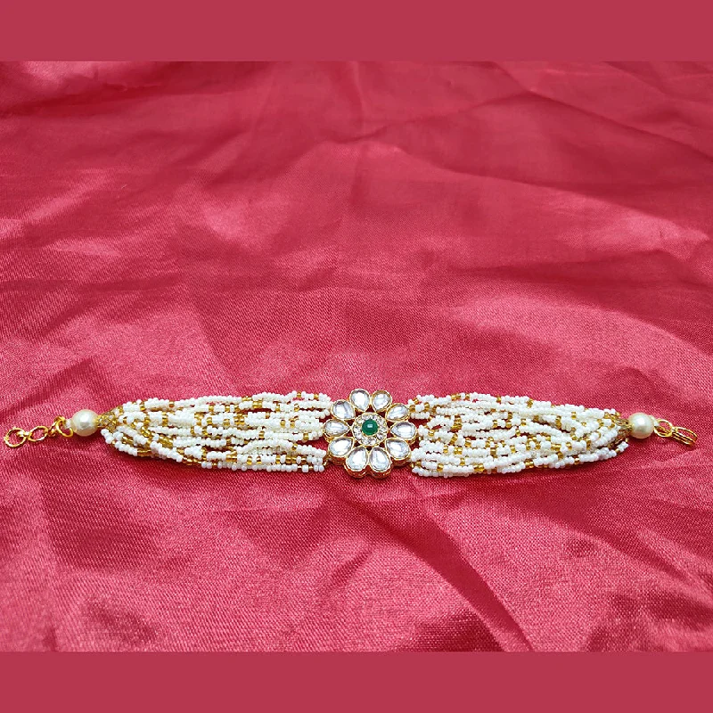 Palak Art Gold Plated Austrian Stone Pearls Bracelets