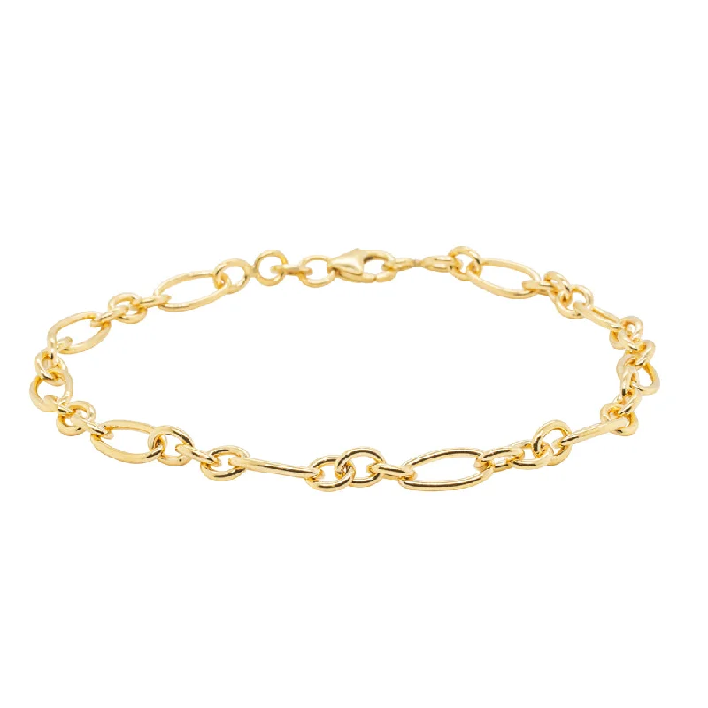 9ct Yellow Gold Figaro Bracelet