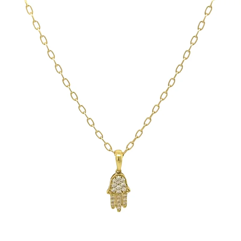 DIAMOND HAMSA CHARM