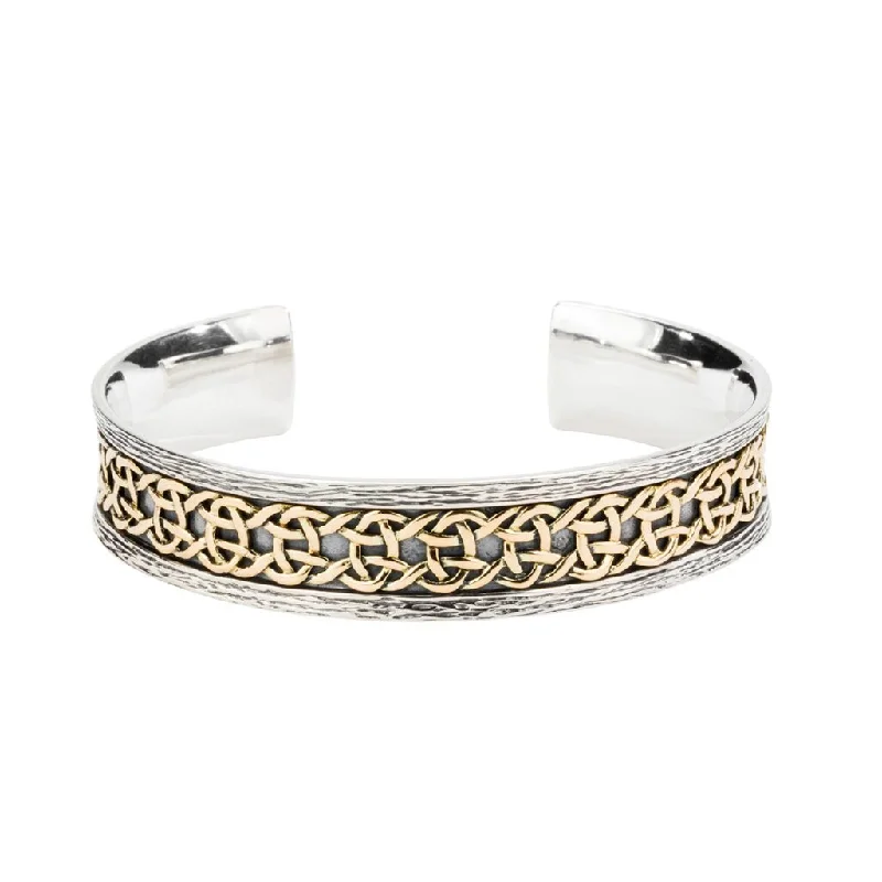 Silver and 10k Gold Scavaig Bangle