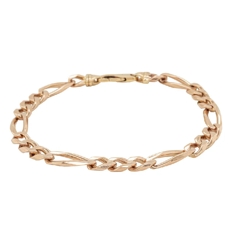 Deja Vu 9ct Yellow Gold Figaro Bracelet