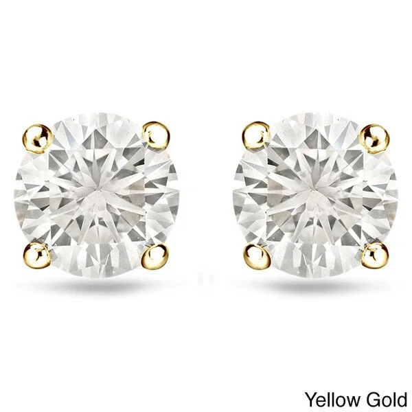 14k Gold 1/2ct TDW Reversible Diamond Stud and Pearl Earrings (H-I,VS1-VS2)