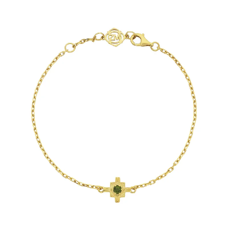 Zoe & Morgan Inka Bracelet - Gold Plated & Chrome Diopside