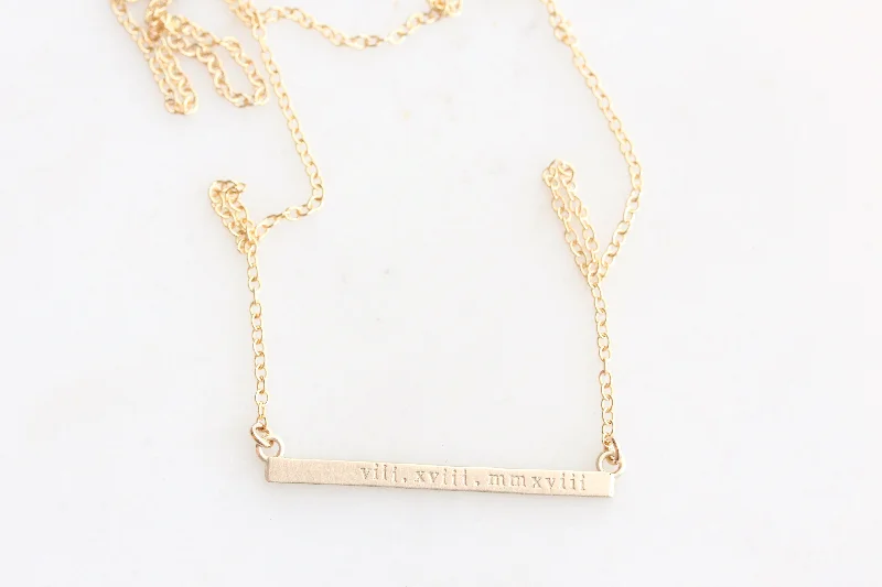 roman numerals necklace {silver or gold}