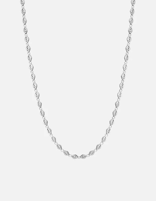 Mati Eye Chain Necklace, Sterling Silver