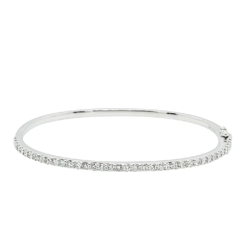 14ct White Gold 1.50ct Diamond Luna Bangle