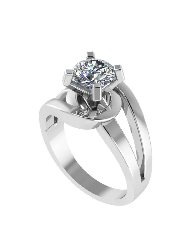 Sterling Silver Solitaire Ring