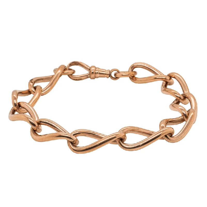 Deja Vu 9ct Rose Gold Curb Bracelet